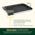 thumbnail image 5 of Cuisinart FusionXtra+ Ceramic Nonstick Tri-Ply Stainless Double Burner Griddle 19.5" x 12.5", 5 of 8