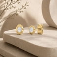 thumbnail image 7 of Diamond Cut Bezel Stud Earrings in 14K Gold, 7 of 8