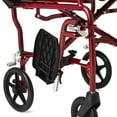 thumbnail image 5 of Ultra Lightweight Transport Wheelchair, Burgundy, 5 of 9