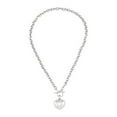 thumbnail image 1 of Puffy Heart Toggle Pendant Necklace in Sterling Silver, 1 of 1