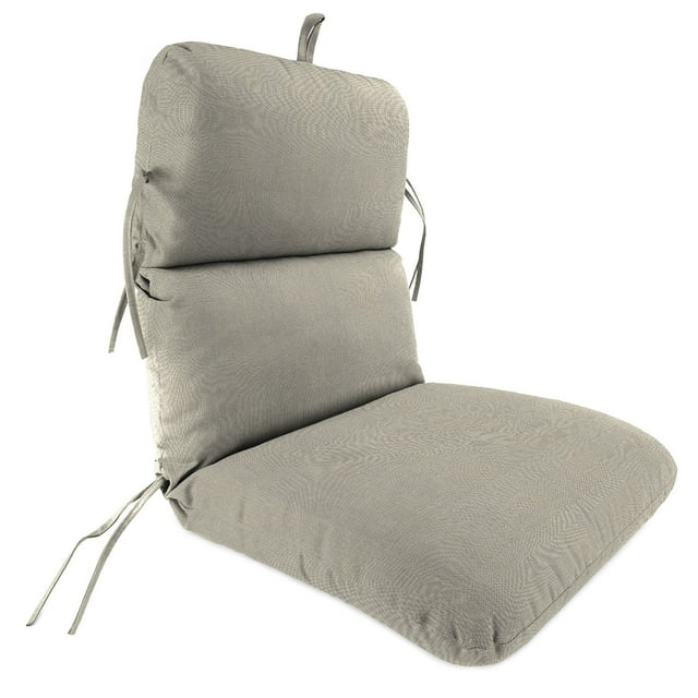 Sunbrella 22" x 45" Solid Rectangular Knife Edge Outdoor Chair Cushion with Ties and Hanger Loop