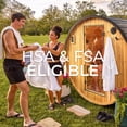 thumbnail image 11 of Backyard Discovery 4-6 Person Cedar Outdoor Barrel Sauna with Electric Heater & Glass Door, 11 of 13