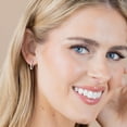 thumbnail image 3 of 0.23 CT. T.W. Diamond Hoop Earrings in 14K Gold, 3 of 6