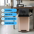 thumbnail image 3 of Simpli-Magic 50 Liter / 13.2 Gallon Step Trash Can with Soft-Close Lid, Hands-Free Foot Pedal, Built-In Odor Filter, Smudge Resistant Finish for Kitchen, Office, Dorm, Multiple Colors, 3 of 6