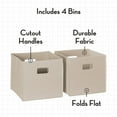 thumbnail image 4 of RiverRidge Kids Corner Playroom 6 Cubby Cabinet with 4 Folding Storage Bins, 4 of 7