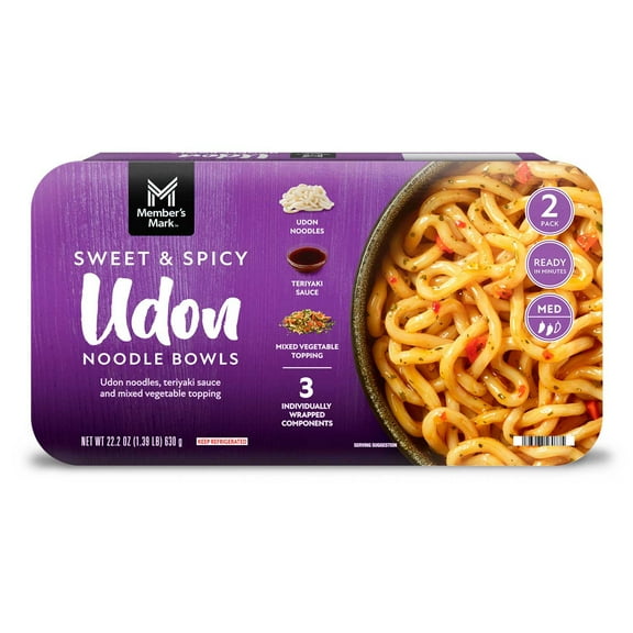 Member's Mark Sweet & Spicy Udon Noodle Bowls, 11.1 oz. each, 2 pk.