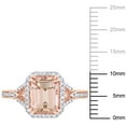 thumbnail image 3 of Morganite and 0.17 CT. T.W. Diamond Halo Ring in 14K Gold, 3 of 6