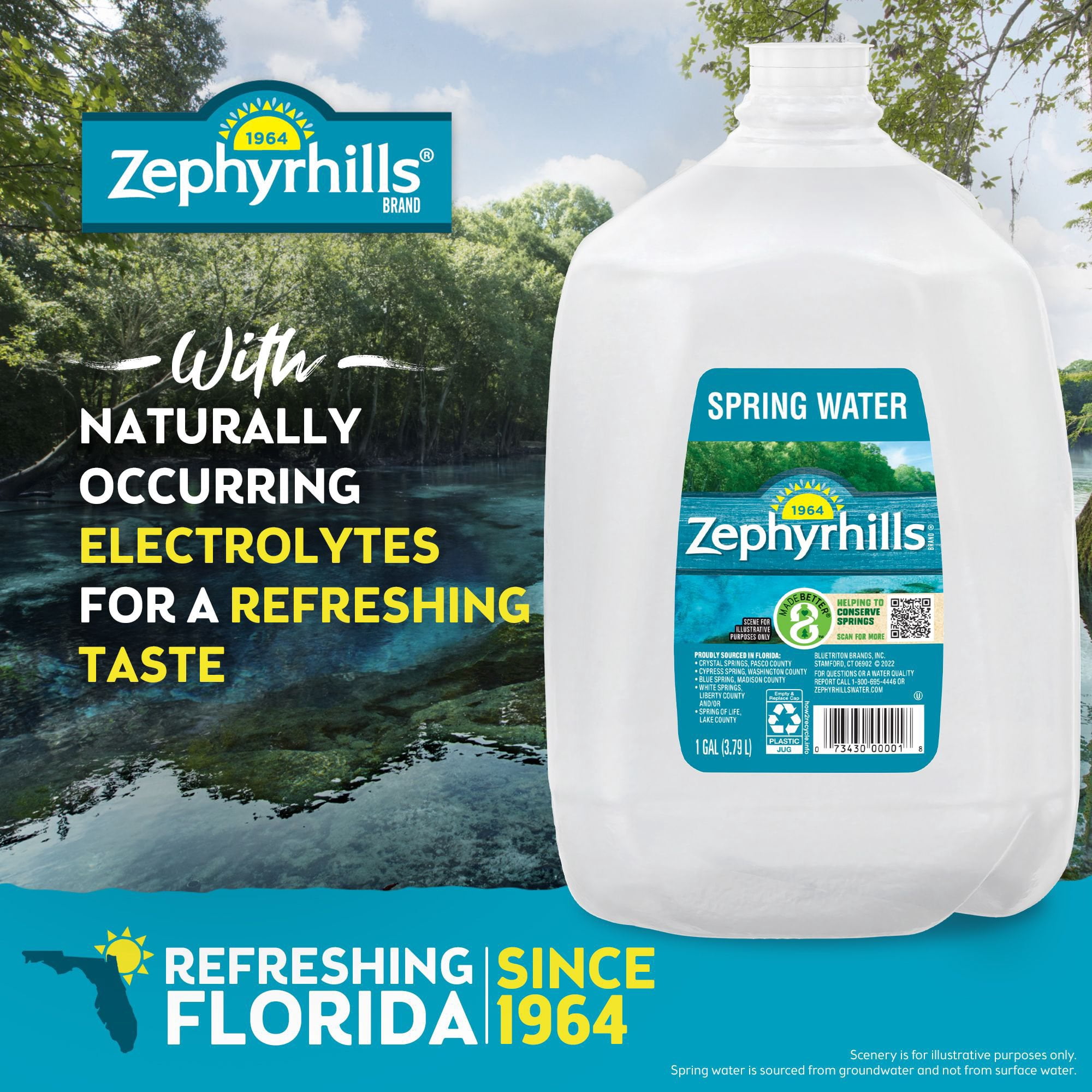 Zephyrhills 100% Natural Spring Water, 1 gal., 6 pk. - Samsclub.com