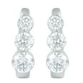 thumbnail image 2 of Lab Created Round Cut 1.96 CT. T.W. 3-Stone Floating Diamond Earrings in 18K Gold, 2 of 7