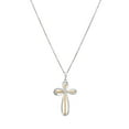 thumbnail image 2 of Diamond Cross Pendant in Sterling Silver and 14K Gold, 2 of 6