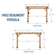 thumbnail image 8 of Backyard Discovery Beaumont Cedar Pergola with Trellis Roof and PowerPort, Choose Size, 8 of 10