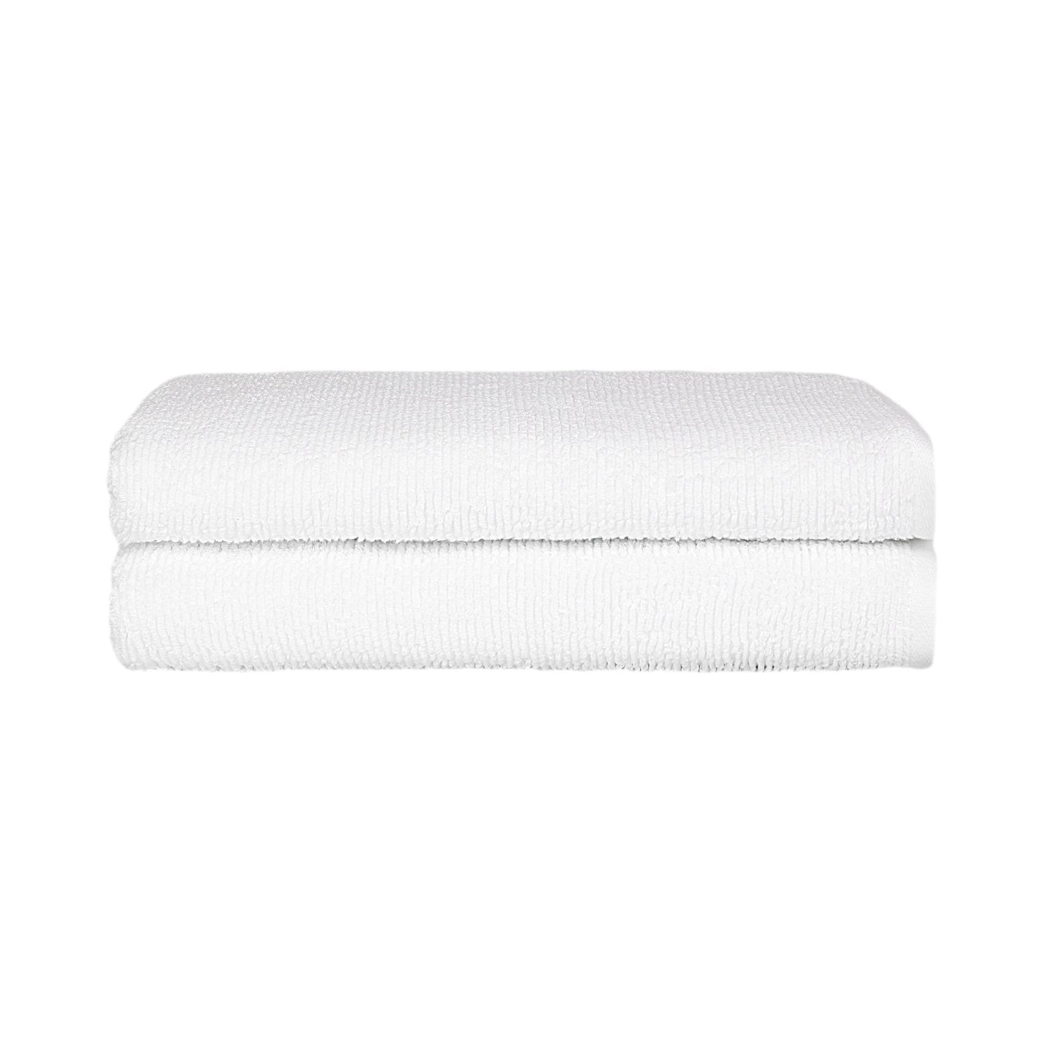 Brooklinen 2-Piece Plush Ribbed Bath Towel Bundle, 100% Turkish Cotton