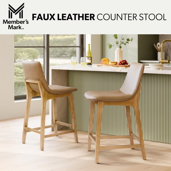 Member's Mark Faux Leather Counter Stool, Assorted Colors