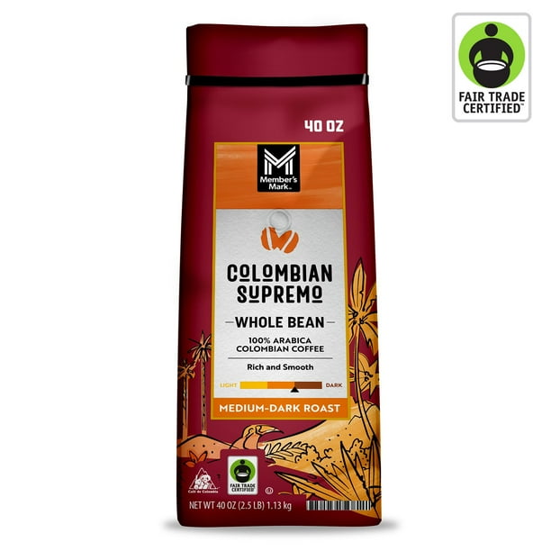 Member's Mark Colombian Supremo Whole Bean Coffee, 40 oz
