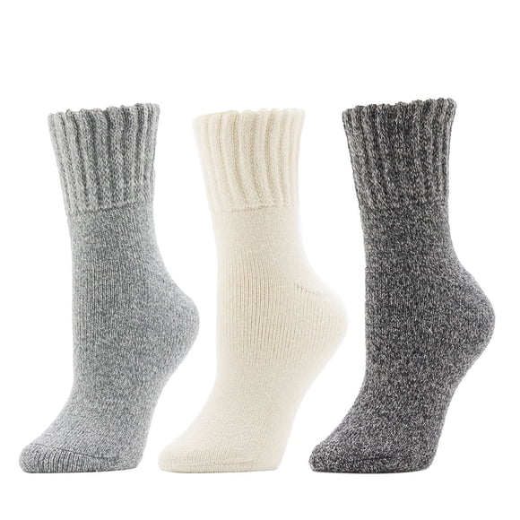 Cuddl Duds Women's 3-Pack Plush Lounge Sock