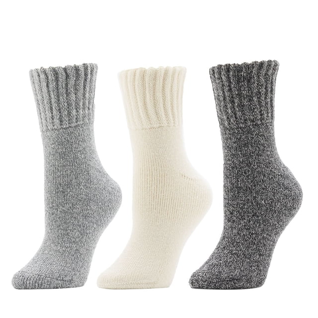 Cuddl Duds Women's 3-Pack Plush Lounge Sock
