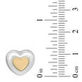 thumbnail image 6 of High Polish Puffy Heart Earrings in Sterling Silver & 14K Gold, 6 of 7