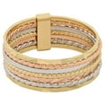 thumbnail image 2 of Tri-Color 7 Row Ring in 14K Gold, 2 of 4