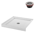 thumbnail image 4 of Streamline 36 in. x 36 in. Alcove Acrylic Shower Base With Center Drain, Drain Included Assorted Colors, 4 of 14