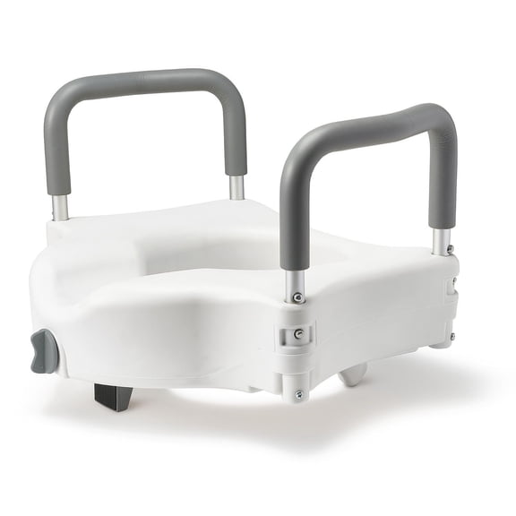 Medline Bariatric Raised Toilet Seat, 4 Inch, 600 lb Capacity