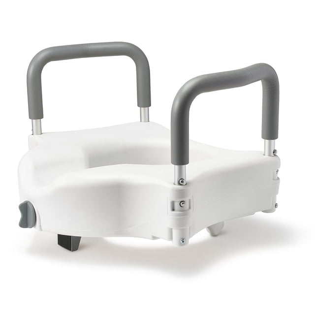 Medline Bariatric Raised Toilet Seat, 4 Inch, 600 lb Capacity