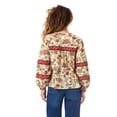 thumbnail image 4 of BILA Women's Printed Pintuck Long Sleeve Cotton Top, 4 of 9