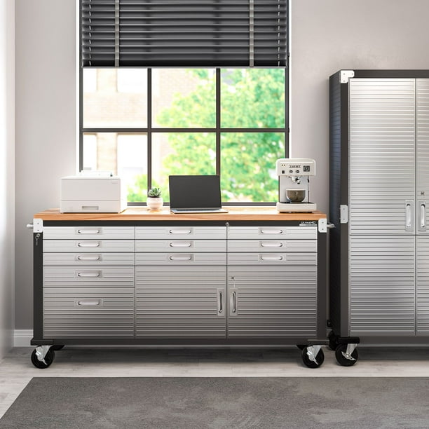 Seville Classics UltraHD 11 Drawer Rolling Workbench, 77