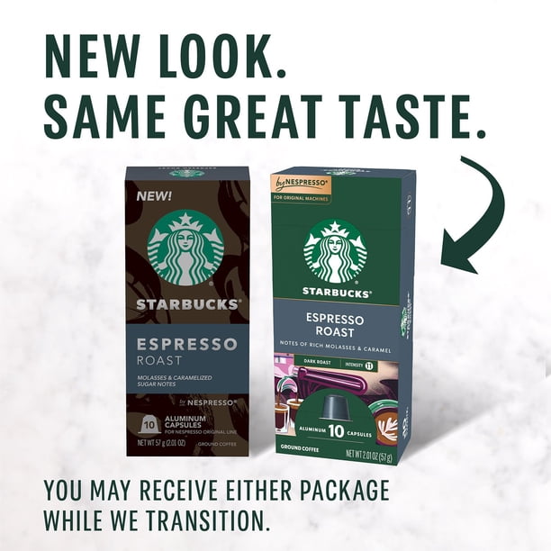 Starbucks by Nespresso Espresso Coffee Pods, Dark Roast 60 ct