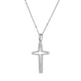 thumbnail image 3 of 0.30 CT. T.W. Round Cut Cross Diamond Pendant Necklace in 14K Gold, 3 of 9