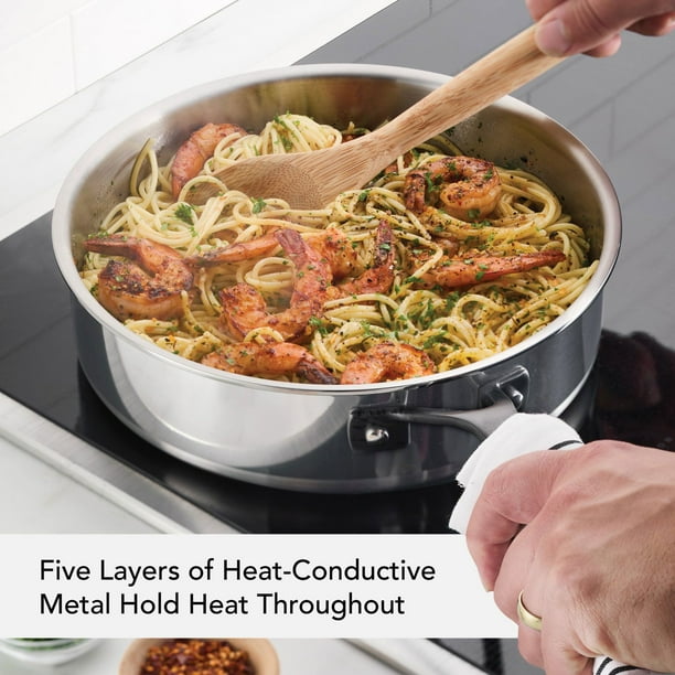 KitchenAid 9-Piece 5-Ply Clad Stainless Steel Cookware Set