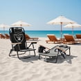 thumbnail image 2 of Logo Brands Las Vegas Raiders Reclining Beach Chair, 2 of 7
