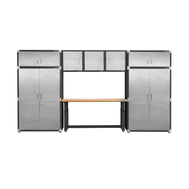 Seville Classics UltraHD 8-Piece Steel Garage Cabinet Storage Set