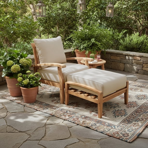 Cambridge Casual Sonoma Teak Deep Seating Patio Set, 7pc