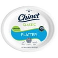 thumbnail image 1 of Chinet Classic Platter Paper Plate, 12.63" x 10", 100 ct., 1 of 9
