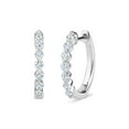 thumbnail image 1 of 0.30 CT. T.W. Round Cut Diamond Hoop Earrings in 14K Gold, 1 of 5
