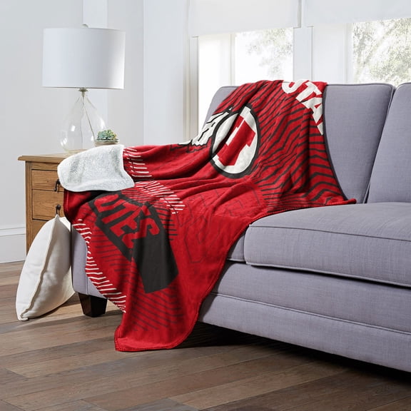 Officially Licensed NCAA Cloud Throw Blanket with Sherpa Back, 60" x 70"