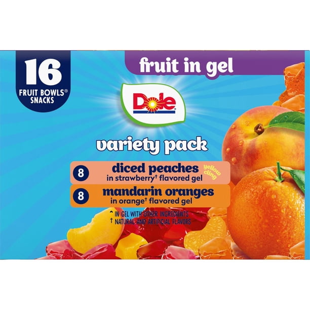Dole Fruit Bowls in Gel Variety Pack 4.3 oz., 16 pk. - Samsclub.com