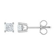 thumbnail image 3 of 0.47 CT. T.W. Princess Cut Solitaire Diamond Stud Earrings in 14K Gold, 3 of 8