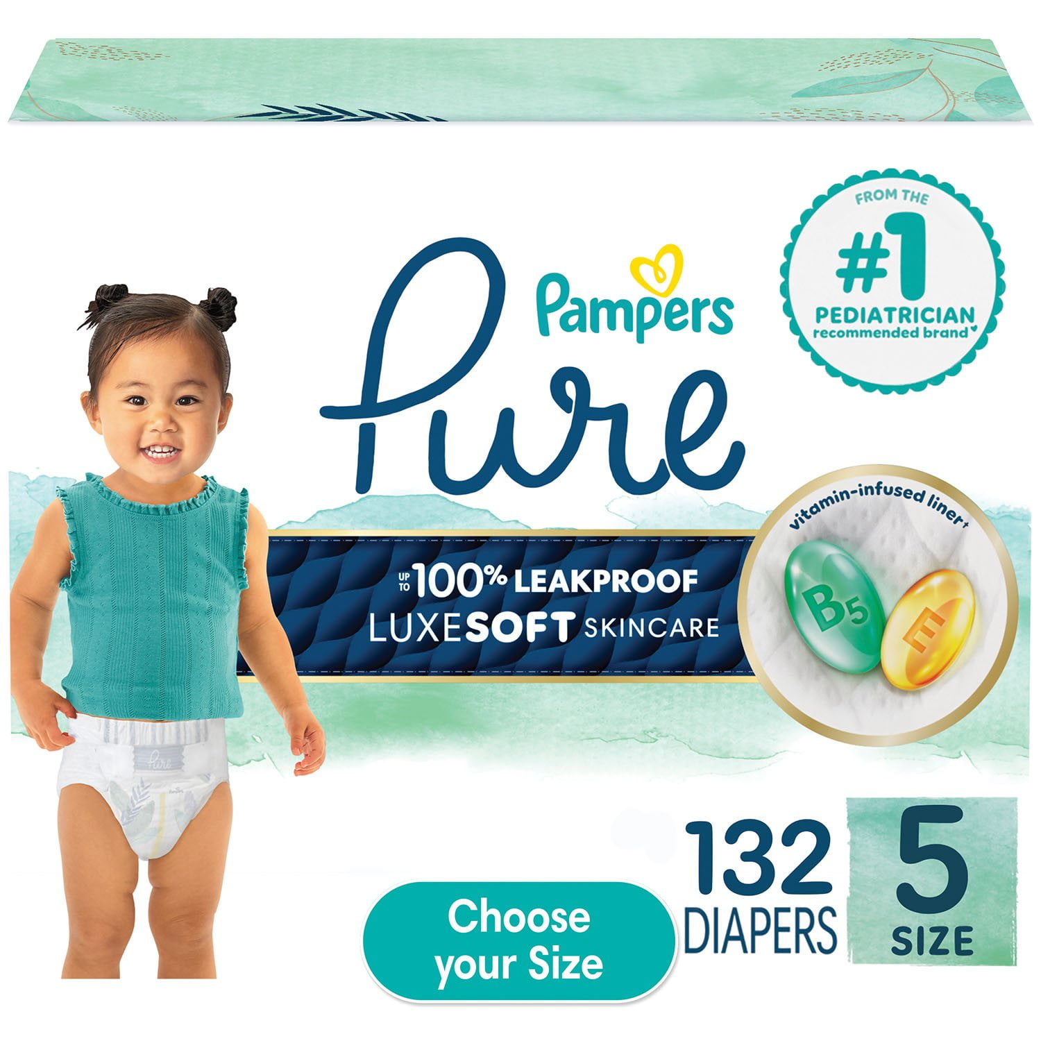 Pampers Pure Protection Diapers, Sizes 1-6