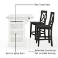 thumbnail image 4 of Crosley Furniture Julia Stainless Steel Top Island With Back Stools, Assorted Colors, 4 of 13