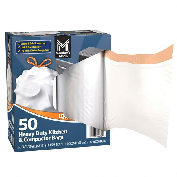 Member's Mark Heavy Duty 18-Gallon Kitchen & Compactor Trash Bags
