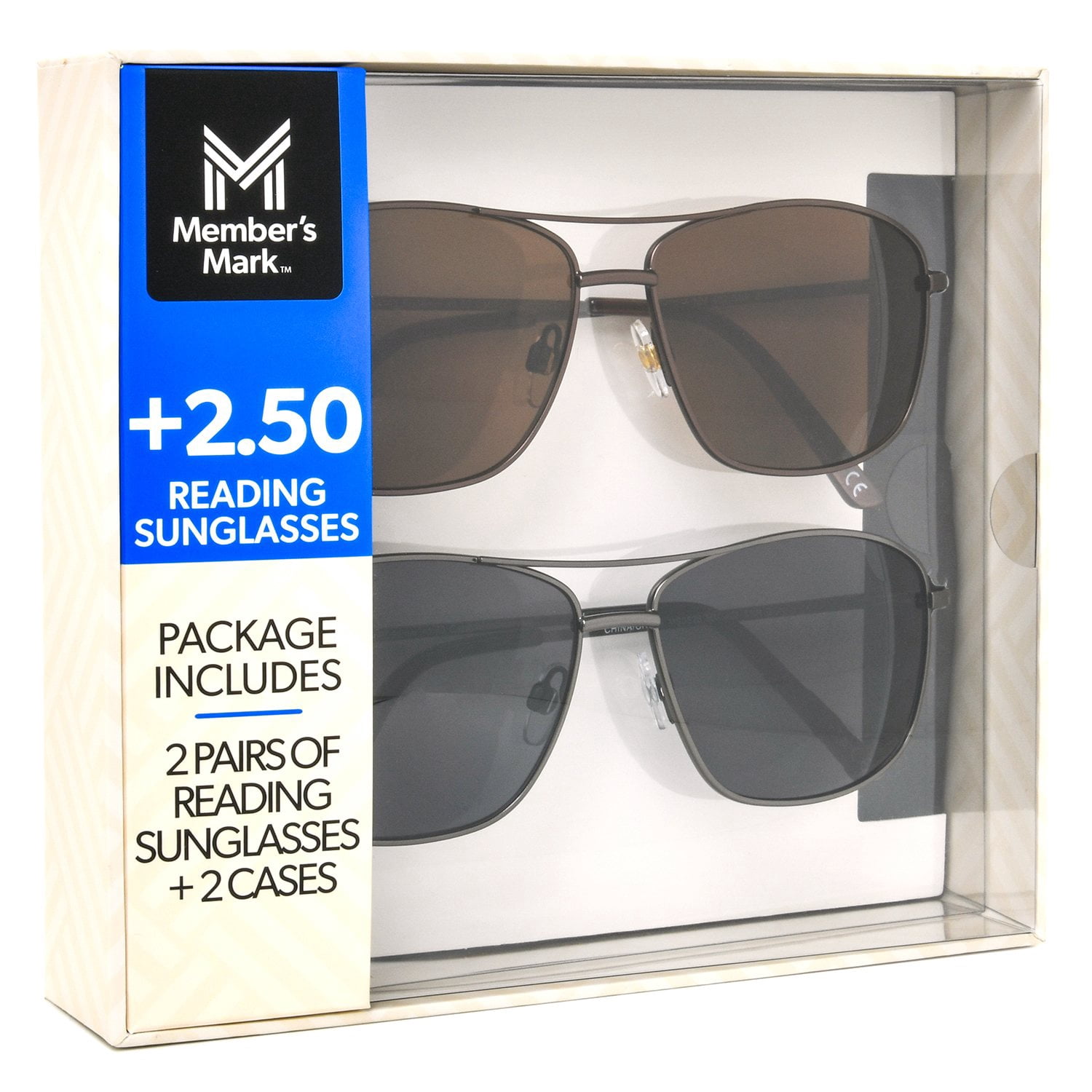 KITS reading sunglasses +2.5 Shady Rays X Series - Blackout Reading Sunglasses – Shady  main image 3
