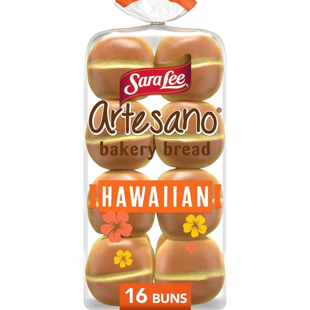Sara Lee Artesano Hawaiian Hamburger Buns, 2.37 oz., 16ct.