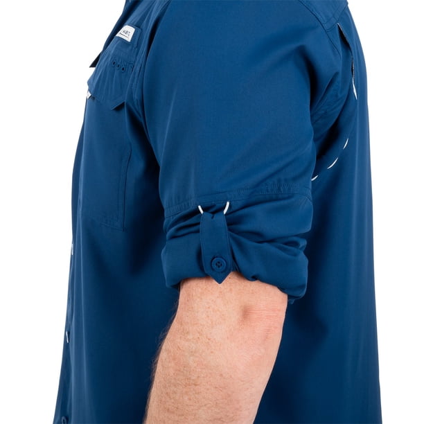 T-shirt à Manches Longues Technique Pour La Pêche HABIT - Taille XL - Bleu - Protection Solaire 40+