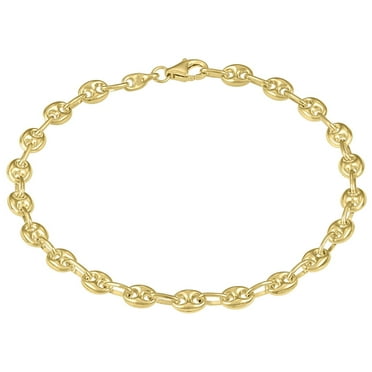 High Polish Puffed Mariner Bracelet in 14K Gold