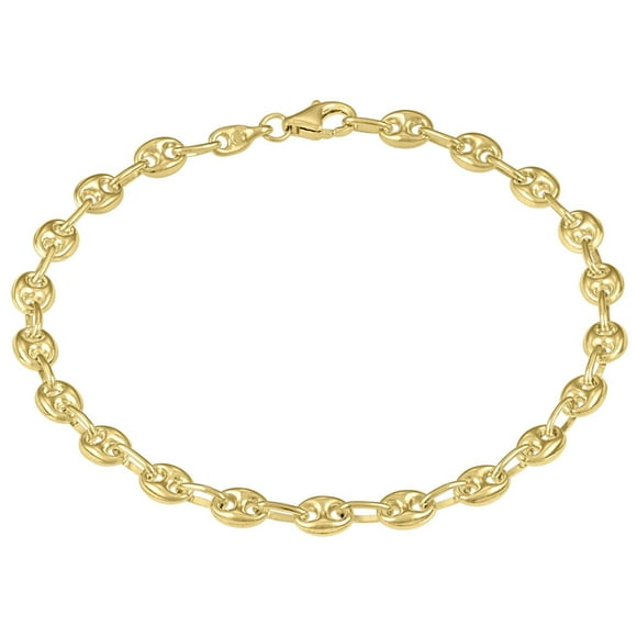 High Polish Puffed Mariner Bracelet in 14K Gold