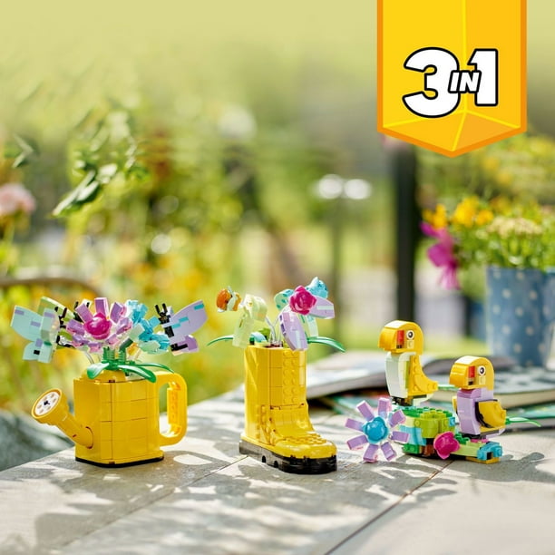 LEGO Creator 3in1 Flowers in Watering Can Building Set, 420 pcs