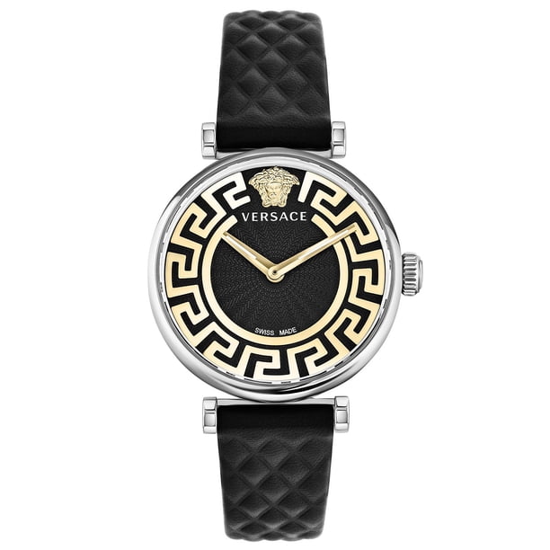 Elegant Versace watch black white and gold Amazon.com: Versace V-Code Collection Luxury Womens Watch  main image 4