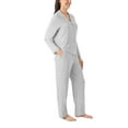 thumbnail image 2 of DreamMark Women's 2-Piece Notch Collar Pajama Set, 2 of 8