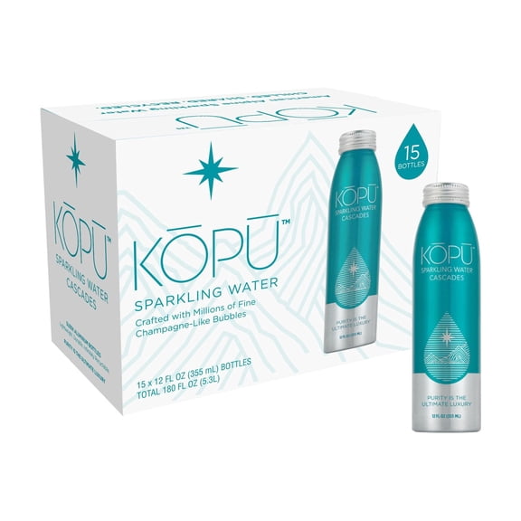 KOPU Premium Sparkling Water, 12 fl. oz., 15 pk.